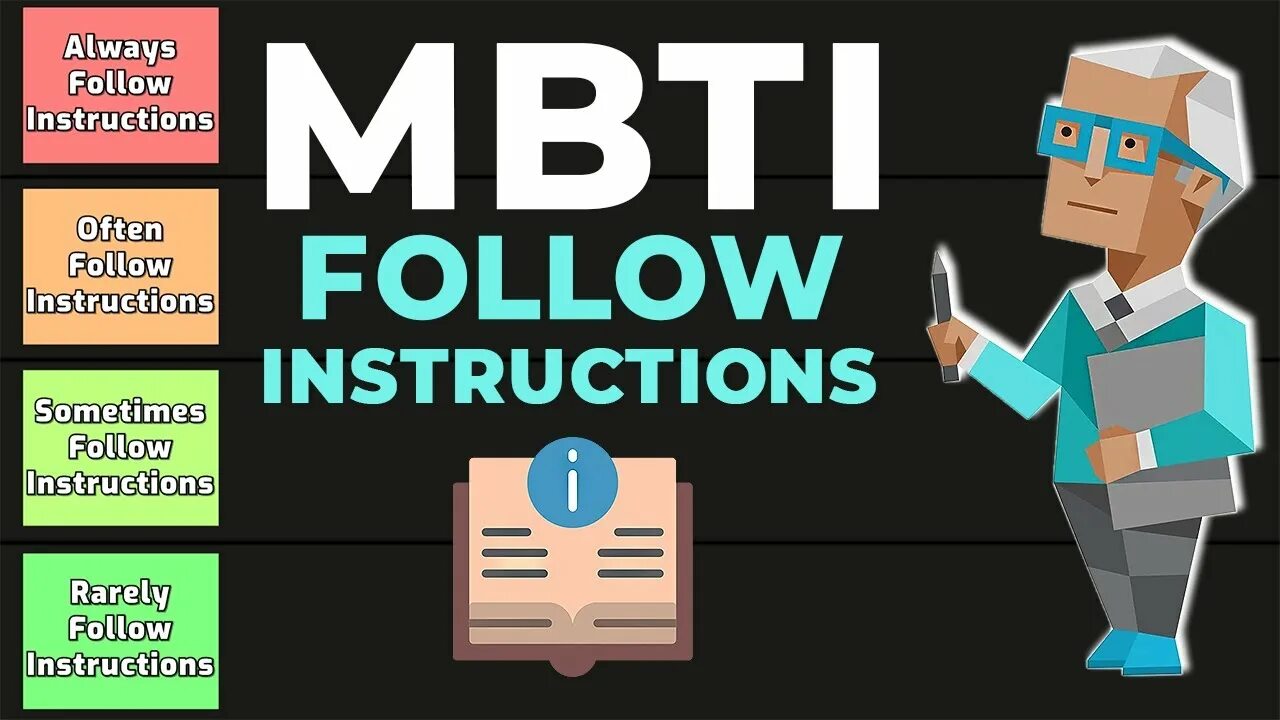 The instruction was followed. Personality types compatibility. follow instructions. following instructions.