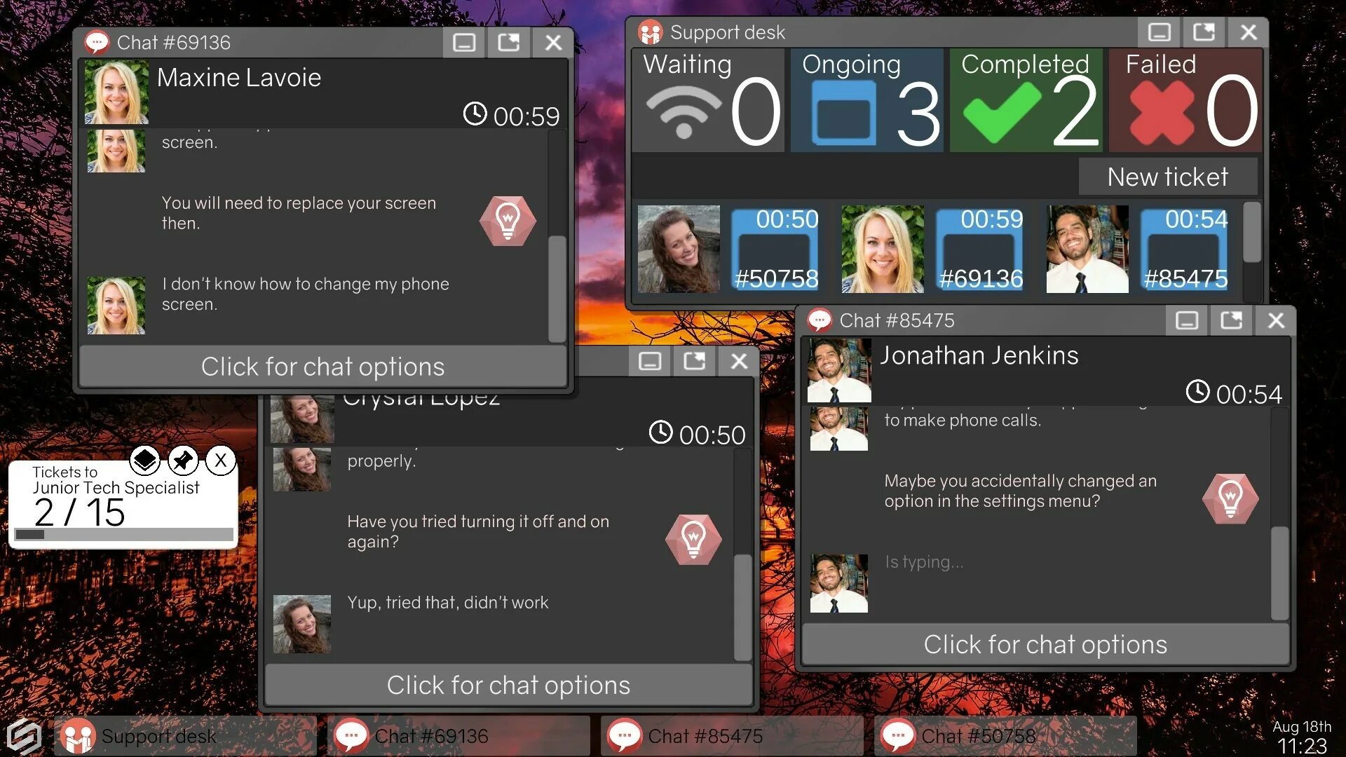 Chat option