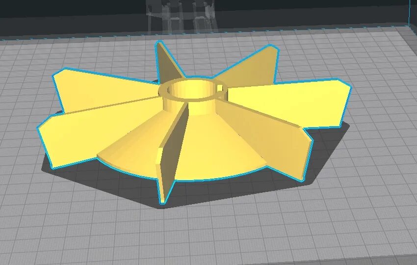 Крыльчатка 3d модель. Крыльчатка для электродвигателя 3d модель.