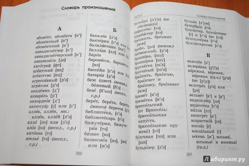 Словарь транскрипции слов
