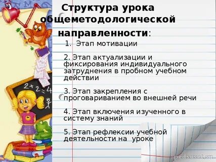 Урок общеметодологической направленности