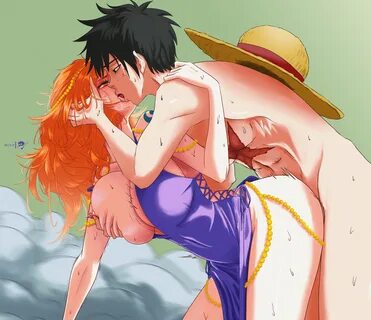Luffy and Nami's reunion in Zou Scrolller.