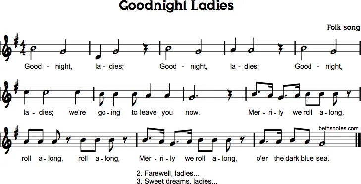 Ин мидл найт песня. Песня Goodnight. Ноты песни Goodnight. Гуднайт Ноты для фортепиано. Good Night песня Ноты.