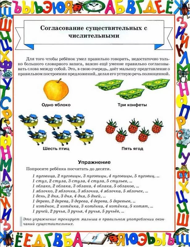 Имя числительное согласуется с существительным. Согласование числительных с существительными.
