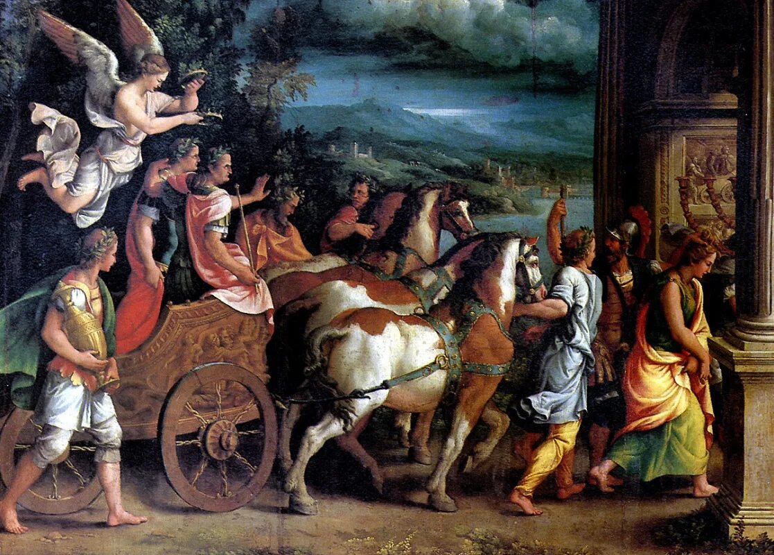 Мастера древности. Триумф Тита и Веспасиана. Джулио Романо Триумф Тита и. Джулио Романо (1499-1546). Триумф Тита картина.