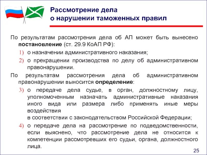 29.9 КОАП РФ. Алгоритм рассмотрения дела об административном правонарушении. Кто рассматривает дела о нарушении таможенных правил. Производство о нарушении таможенных правил на.