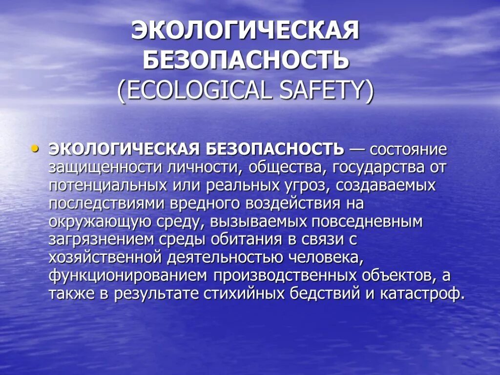 Понятие экологической безопасности. Обеспечение экологической безопасности примеры. Экологическая безопасность термин. Концепция экологической безопасности. Экологические службы рф