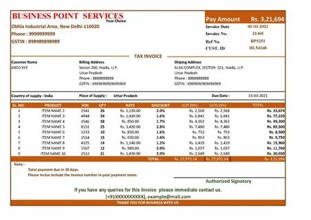 Hotel bill