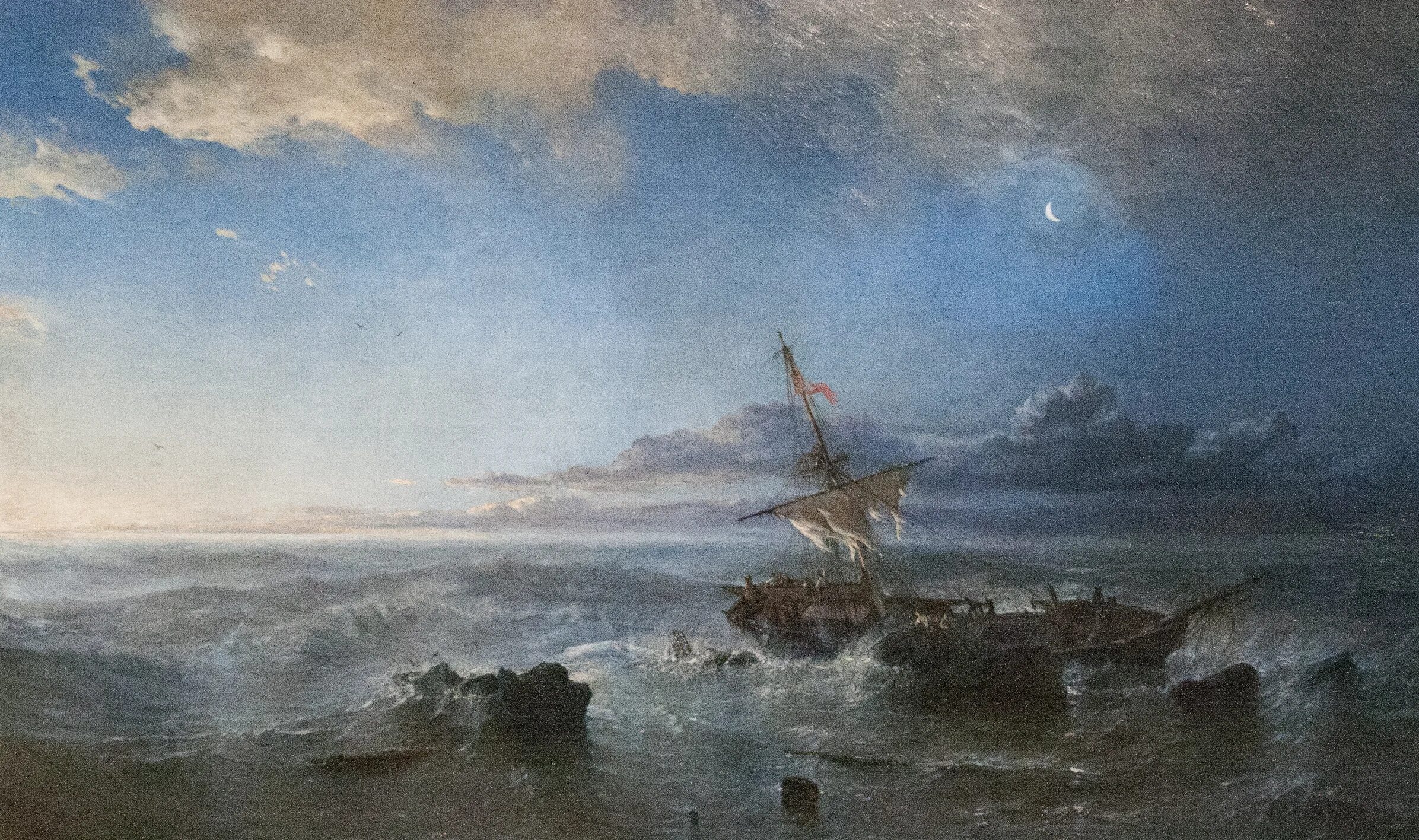 Шторм 1854. Картина Айвазовского кораблекрушение 1894.