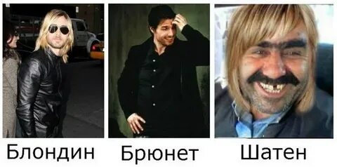 Брюнет и шатен