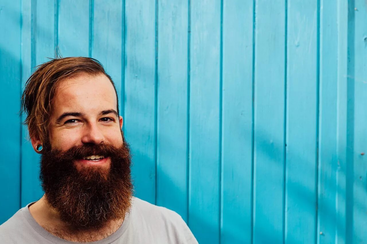 He has a beard