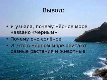 Море отвечает на вопрос что