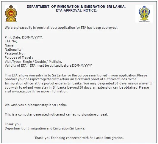 Sri lanka visa. Электронная виза на Шри Ланку. Как выглядит электронная виза Шри Ланки. Электронная виза Шри Ланка образец заполнения. Виза на Шри Ланку образец.