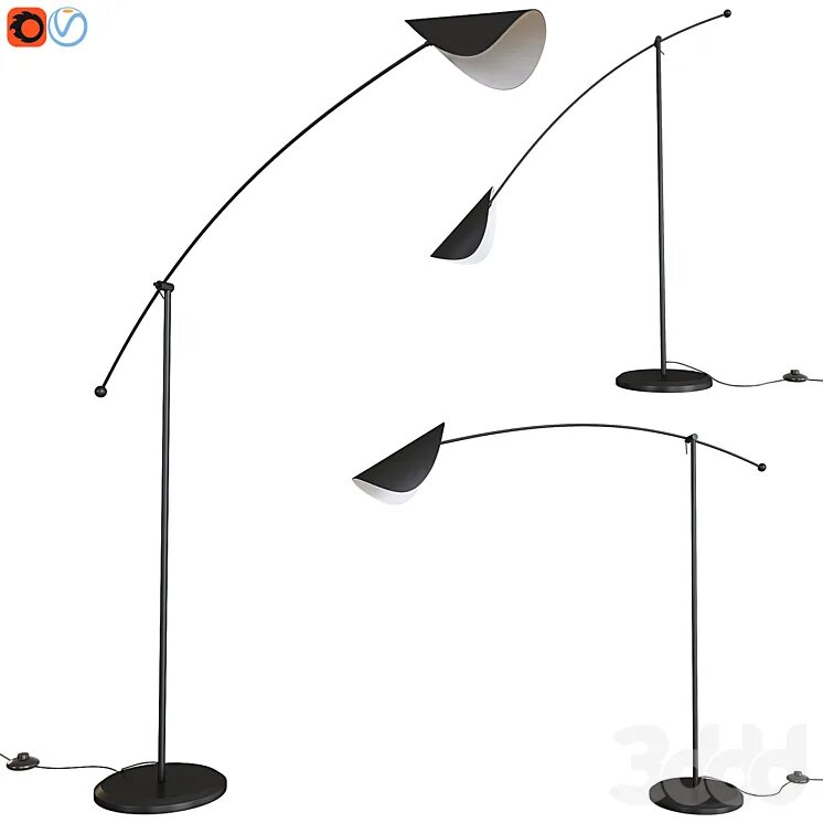Торшер 3д модель. Funambule adjustable reading arc floor lamp. торшер funambule adjustable reading arc floor lamp. мобиль подвесной из металла, funambule. светильник с 1 бра funambule.