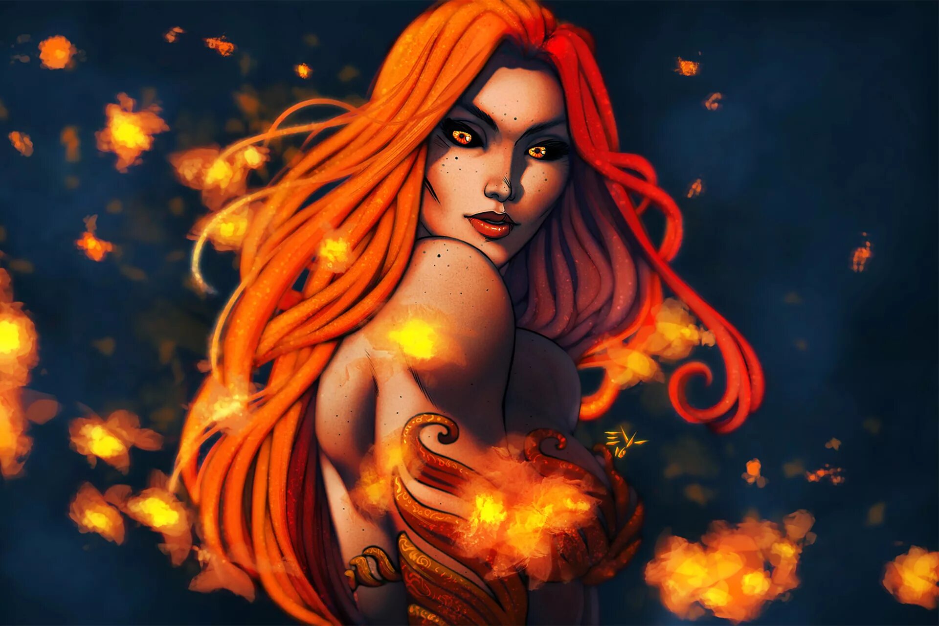 Рыжая ведьма 52.3. Lina Dota 2 hot. Миа Шмидт (Mia Schmidt).