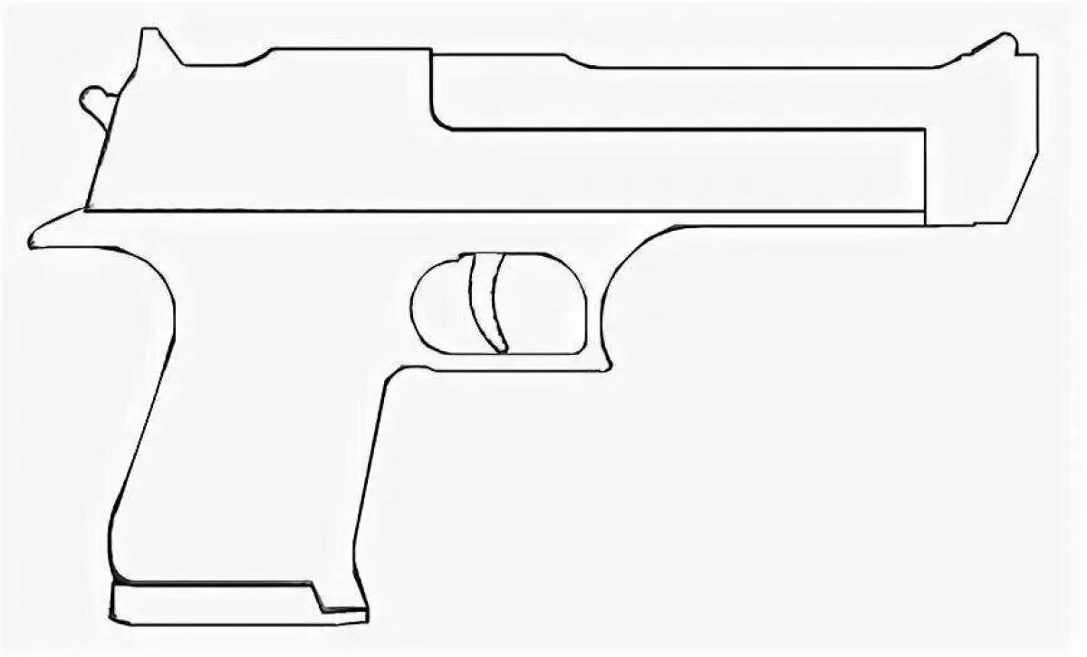 Дигл из бумаги. Чертёж пистолета Desert Eagle. Чертеж пистолета Дезерт игл.