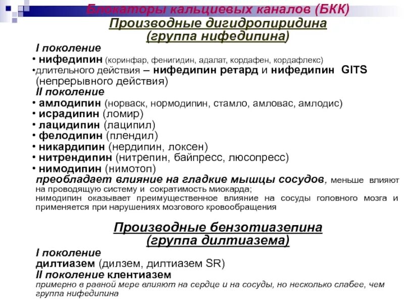 Бкк препараты. Бкк препараты