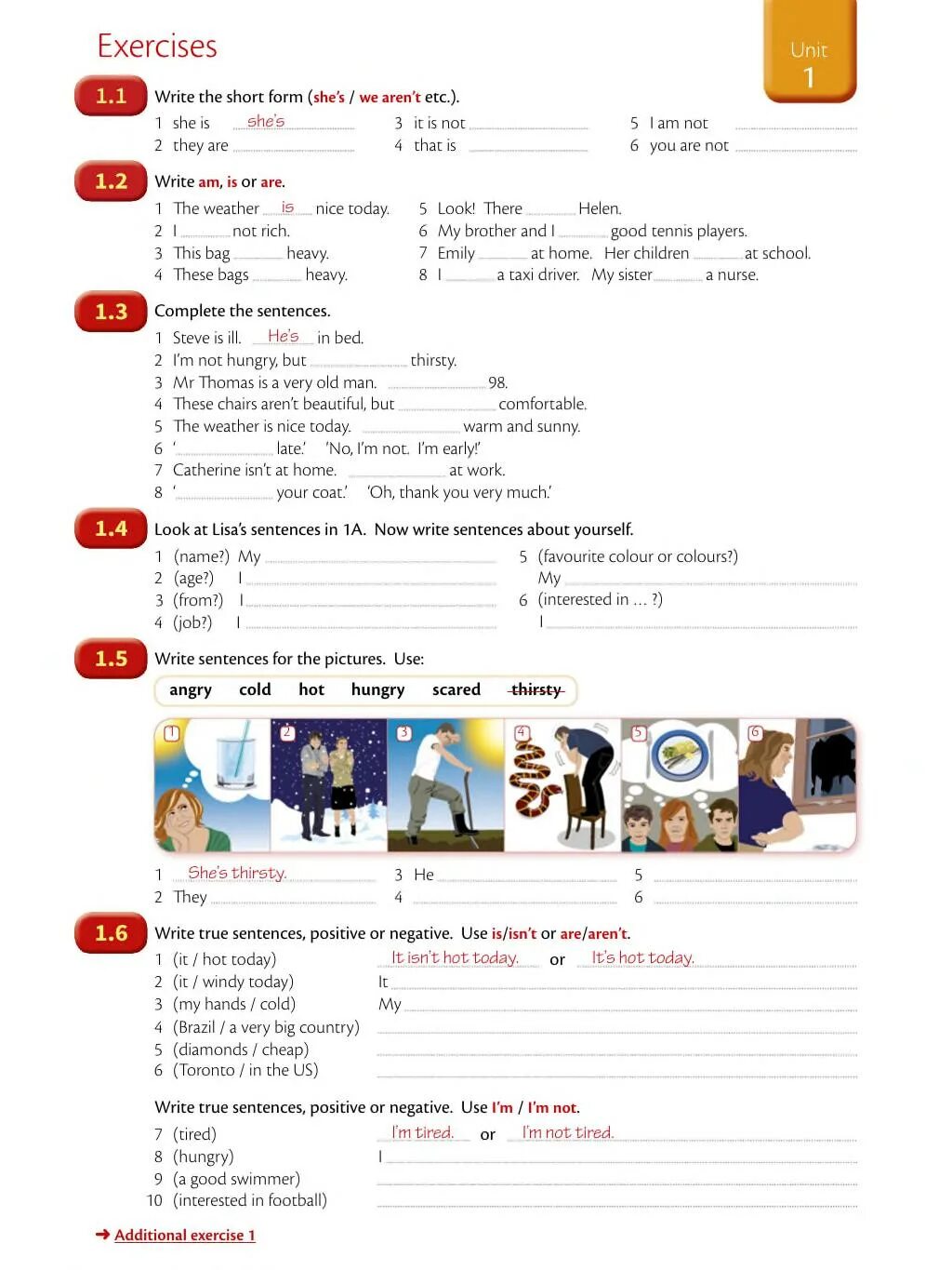 Write sentences about yourself. Английский exercises Unit 1. Unit 1 exercises ответы. Exercises Unit 1 ответы 1.1. Exercises Unit ответы.