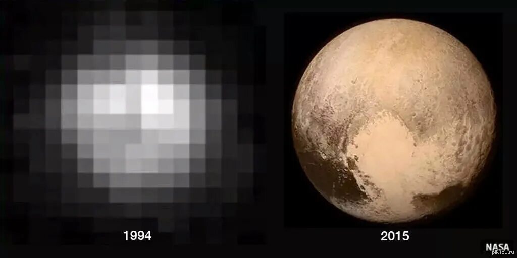 Плутон в первом. Первые снимки Плутона 1930. Плутон 1994. Снимки Плутона New Horizons. Плутон фото НАСА.