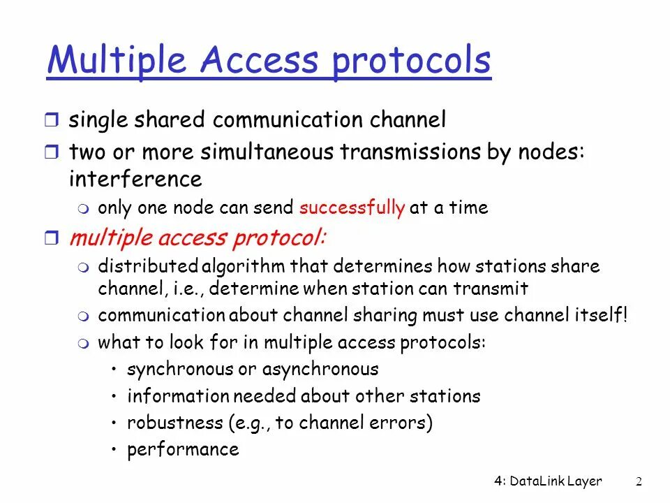 Access protocol. Multiple access. Statistical multiple access. Multiple access scenario.