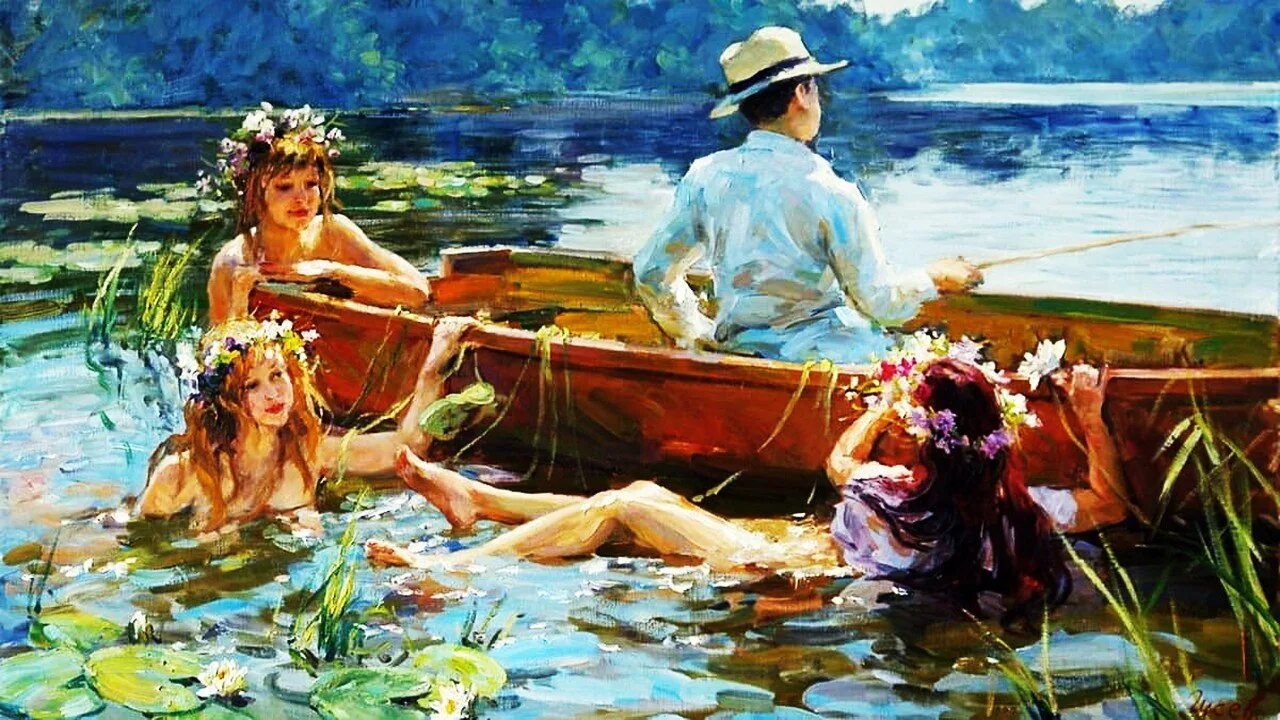 Картины знаменитых художников. Владимир Гусев (Vladimir Gusev) художник. Русалки Владимир Гусев. Художник Гусев Владимир Сергеевич. Владимир Гусев картины живопись.