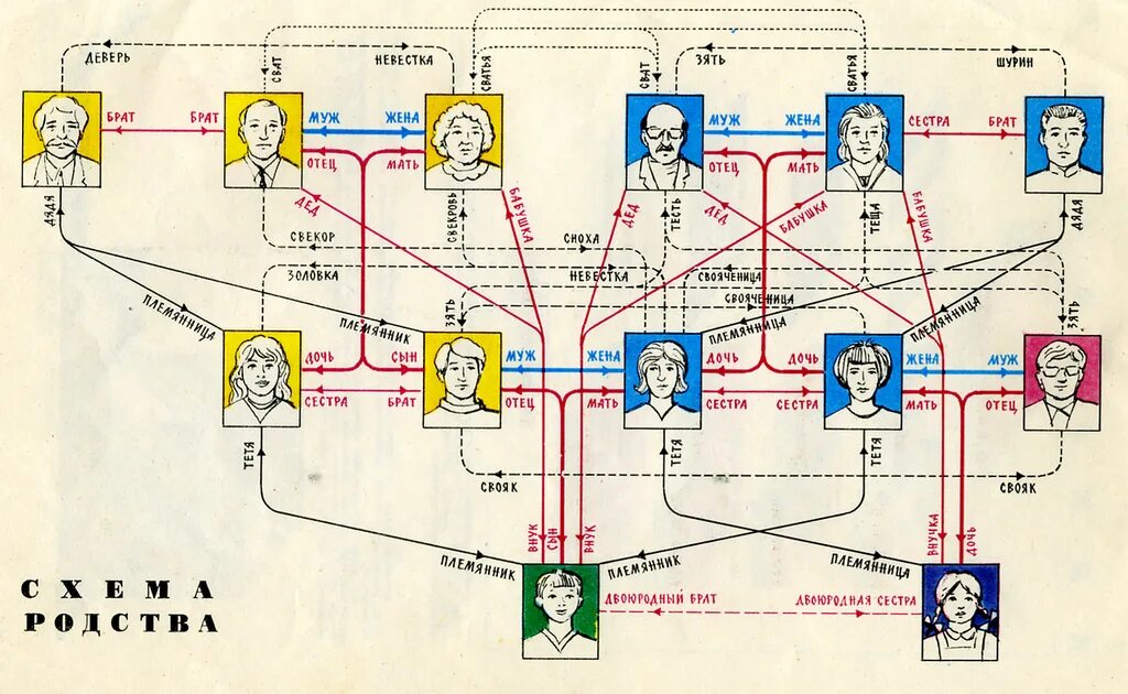 Схема родственных отношений в семье. Родственные связи схема для детей. Как называются родственные связи кто кому приходится схема полная. Схема родства двоюродные троюродные.