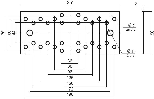 Монтажная пластина 4х200 шаг 500. Крепежная пластина 100х35 чертеж. Чертеж перфорированной монтажной пластины 200х100х2. Пластина крепежная кр 180x65.