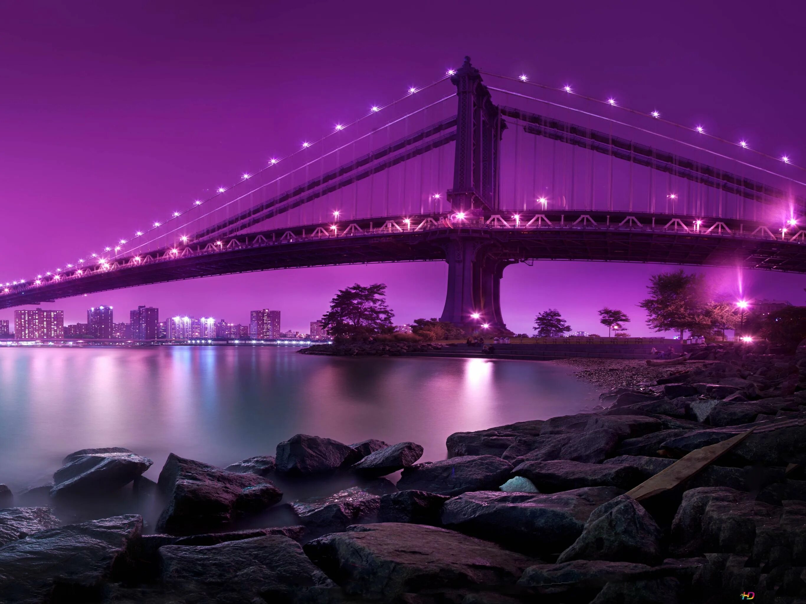 Манхэттенский мост. Фотообои красивые. Красивые обои. Красивый фон для рабочего стола.