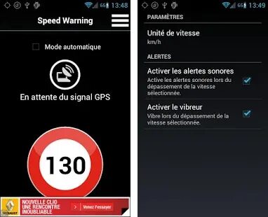 Speed warn
