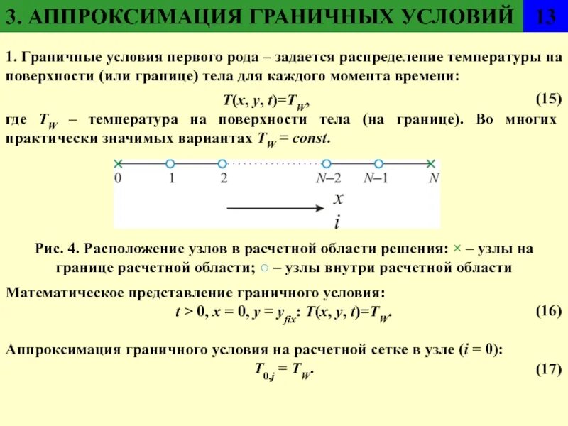 Условие первого рода. Граничные условия 1-го 2-го и 3-го рода. Граничные условия 1-го рода. Начальные условия и граничные условия. Граничные условия в математическом моделировании.