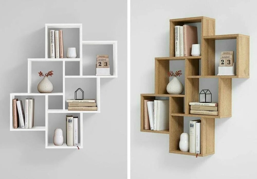 Two shelves. Полки. Полки в интерьере. Полка настенная. Композиция из полок.