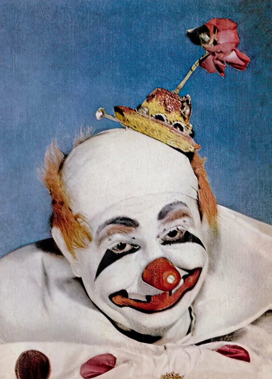 A clown works at a circus