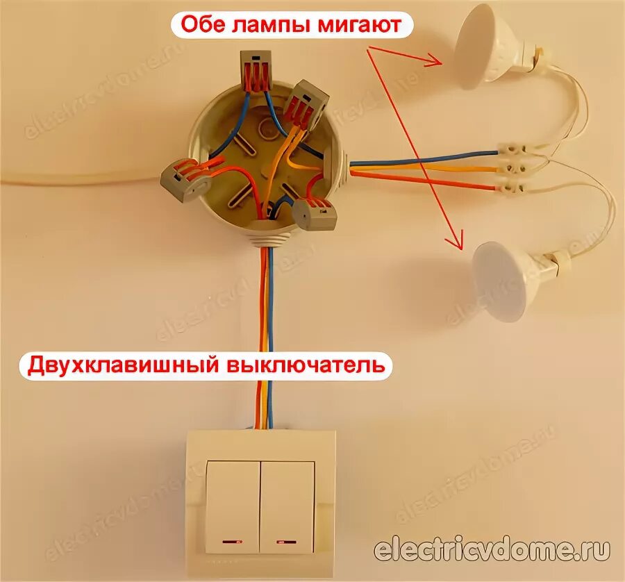 Лампочка трещит и мигает