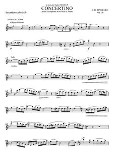 Saxophone Concertino, Op.78 (Singelée, Jean Baptiste) - IMSLP: Free Sheet Music 