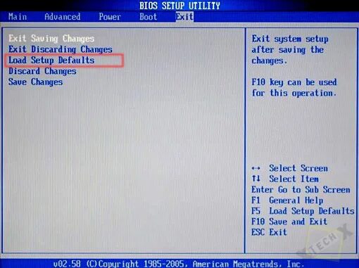 Load setup defaults перевод