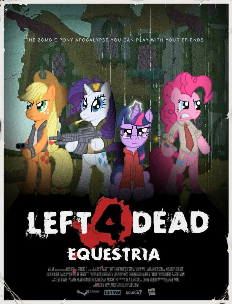 My little Pony left 4 Dead 2. Пони зомби апокалипсис. Equestria dead virus