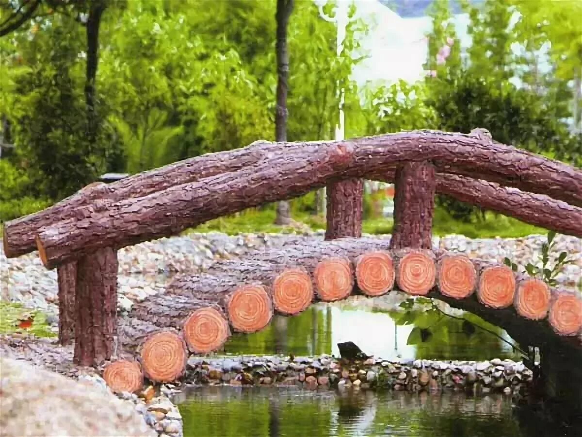 Построить деревянный мост. Деревянный мостик. Мостик из бревен. Мостик из бревен для сада. Мост из бревен через ручей.
