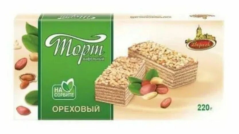 Торт на стевии. &quot;вереск&quot;торт &quot;старый замок&quot; ореховый 10*220 г.. торт вафельный на сорбите вереск. вафельный торт. вафельный торт ореховый.