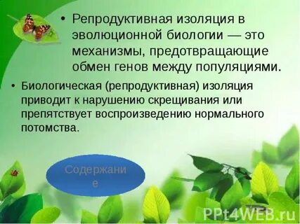 Репродуктивная изоляция популяции