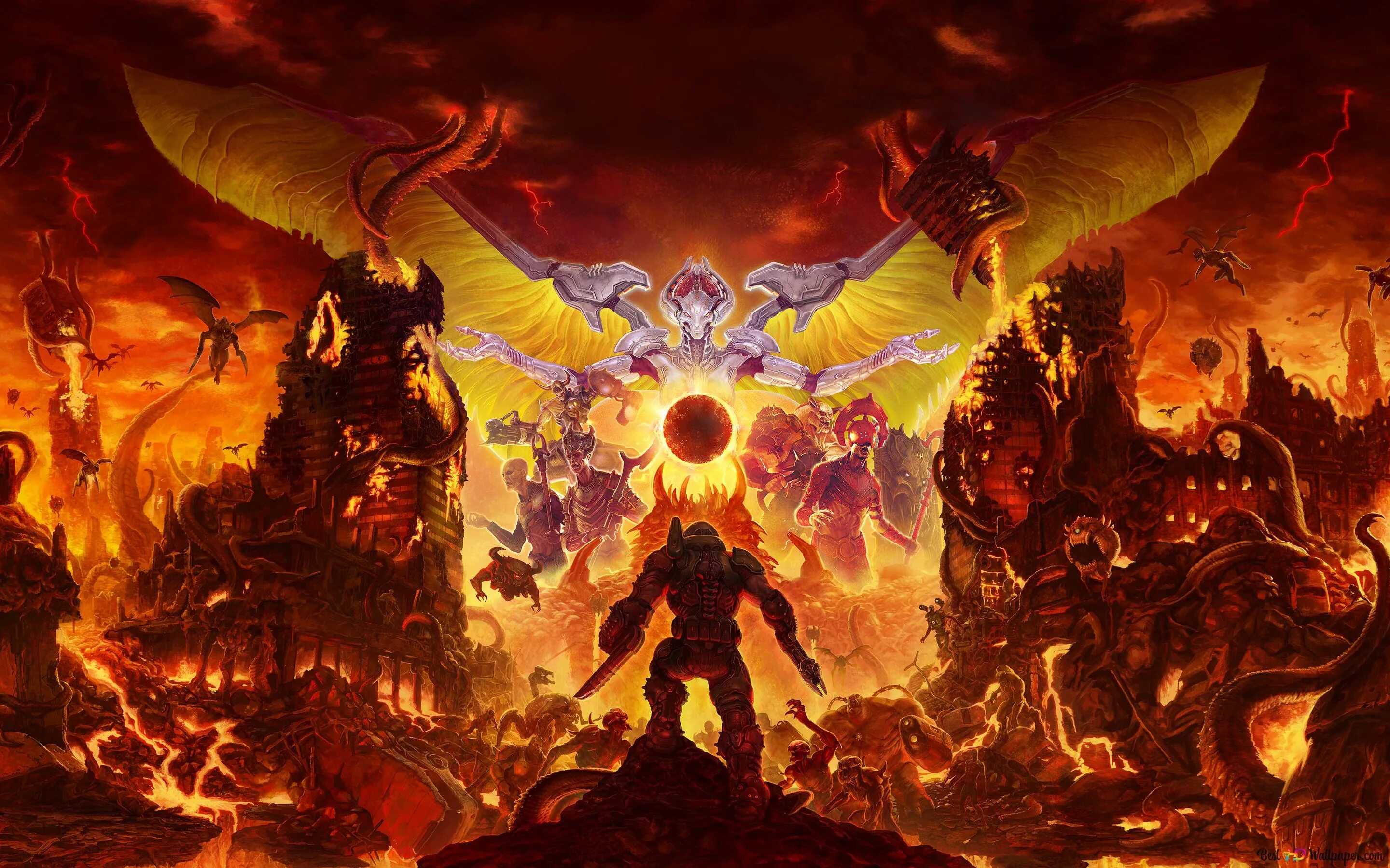Thing they fear is you. Дум Этернал 4к. Дум Этернал 1920х1080. Doom Eternal обои.
