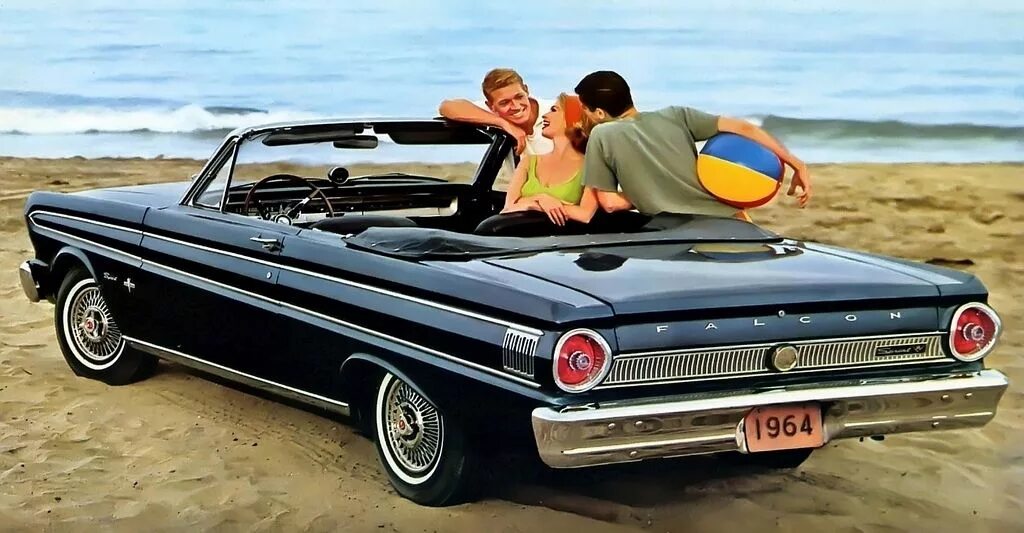 А в 50 на машине еду. Кабриолет Форд 60. 1964 Ford Falcon advertising. Форд Фалькон кабриолет 60е года. Opel 1970 кабриолет.