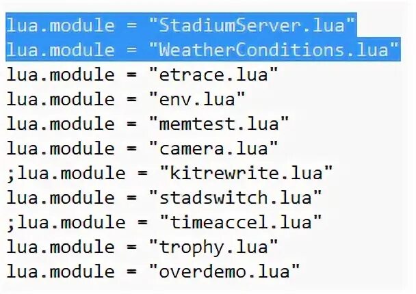 Lua module not found. Lua module not found