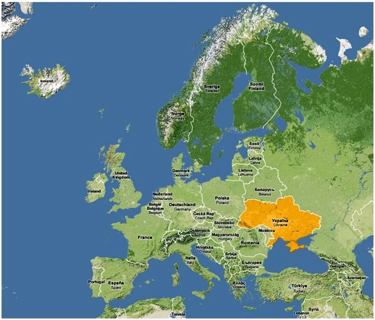 Украина на карте еароры. Уераинана карте Европы. Карта Украины на карте Европы.