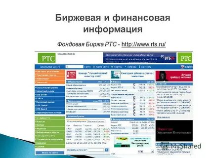 Информация биржи