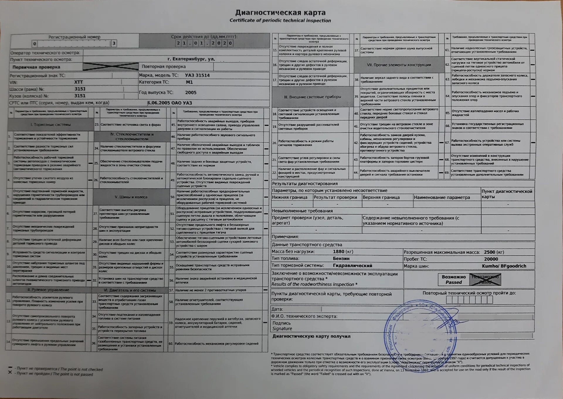 Проходят ли мотоциклы техосмотр. Диагностическая карта автомобиля ГАЗ - 3307. Диагностическая карта ходовой части УАЗ-31514. Диагностическая карта ГАЗ 3302. Диагностическая карта грузового автомобиля 2023.