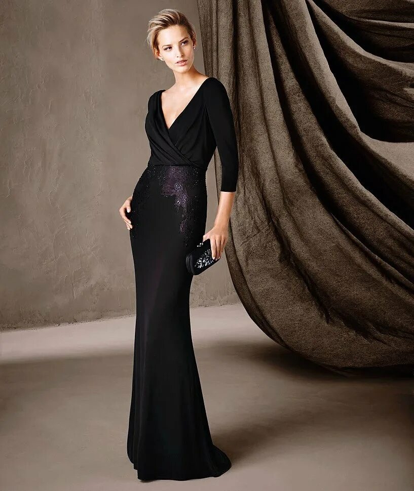 Проновиас вечерние платья. Элегантные вечерние платья. Чёрное вечернее платье длинное. Черное вечернее платье в пол.