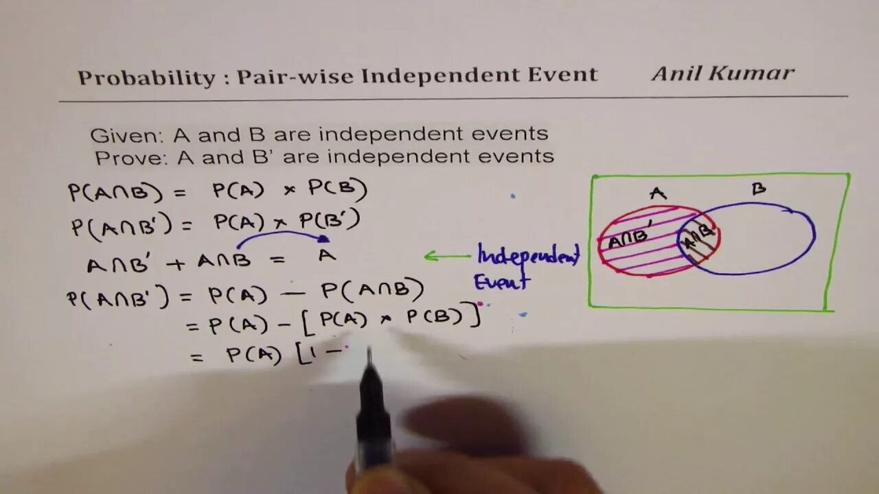 P and b are. Independent events probability. independence of events probability. prove that if a, b are independent, then a, b are independent..