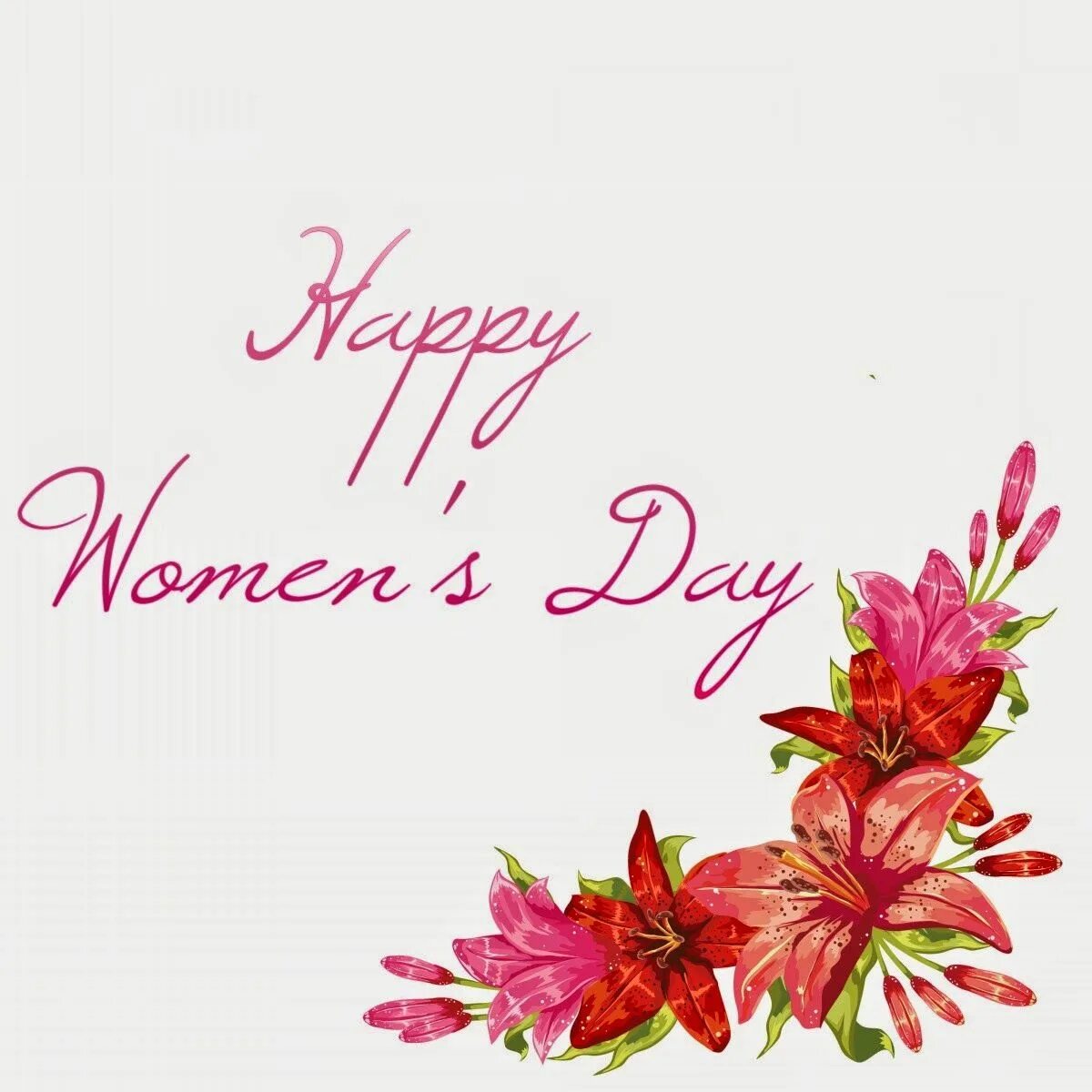 Международный женский день по английски. Открытка "women's Day".