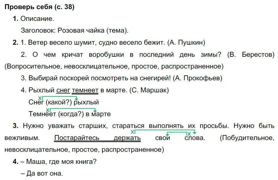 Русский язык 3 класс канакина проверь себя