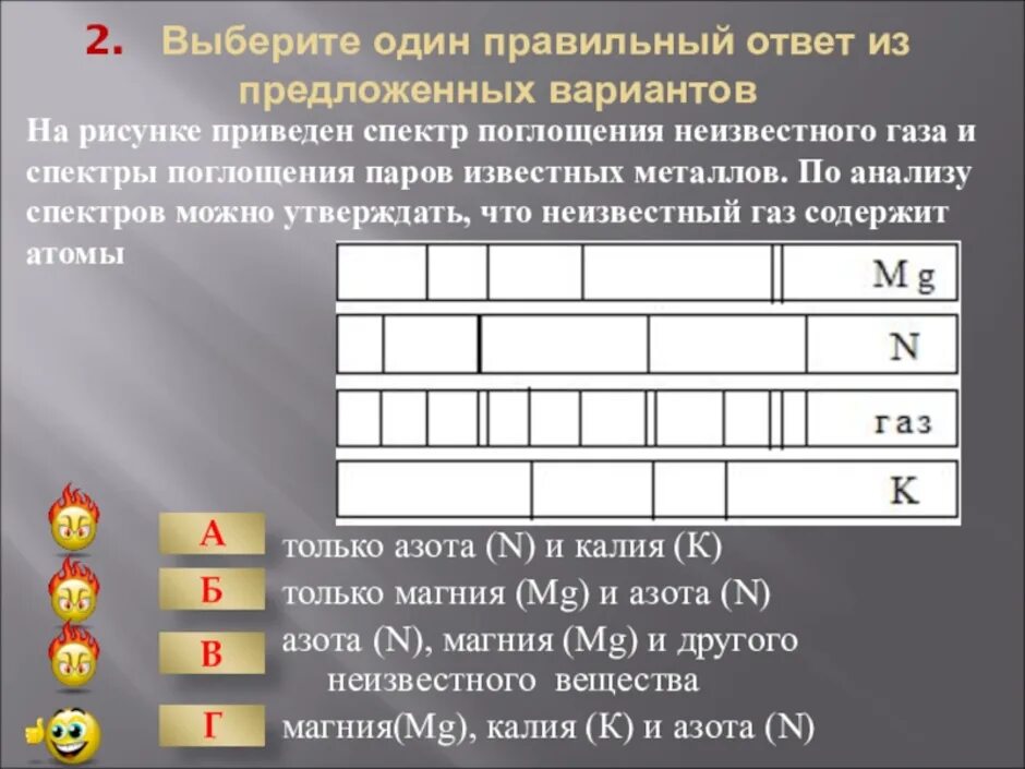 На рисунке приведены спектры излучения атомарных водорода. На рисунке приведён спектр поглощения неизвестного газа. На рисунках приведены спектры поглощения неизвестного газа. На рисунке приведены спектры излучения неизвестного газа. На рисунке приведен спектр поглощения неизвестного газа и спектры.